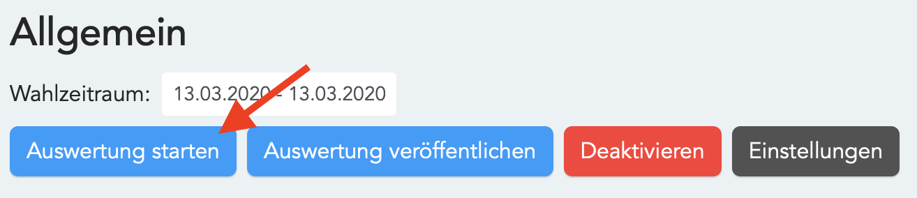 Auswertung starten